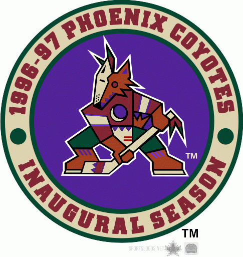Phoenix Coyotes 1997 Anniversary Logo v2 DIY iron on transfer (heat transfer)